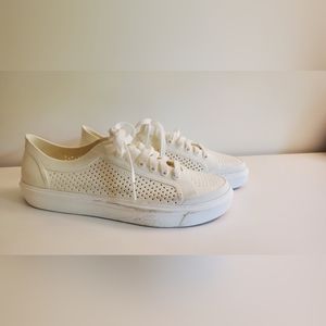 Mens croc white lace up